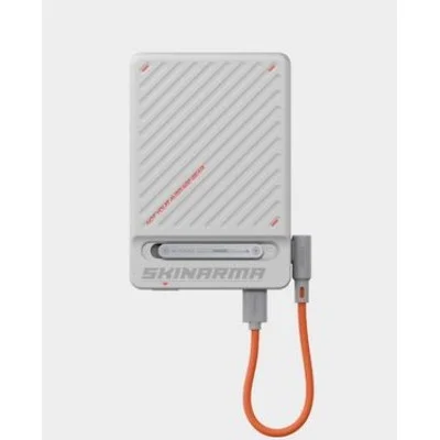 Skinarma magnetic powerbank with integrated stand 10000 mah 20w usb-c pd arc _ Light grey